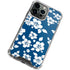 Blue and White iPhone 15 Pro Clear Case